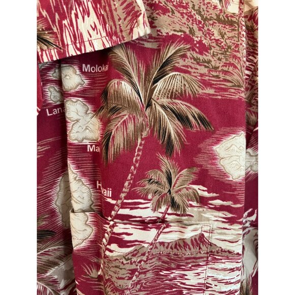 Favant  Hawaiian Short Sleeve Shirt Button Down Tropical Palm Trees Island XXL - Picture 3 of 7